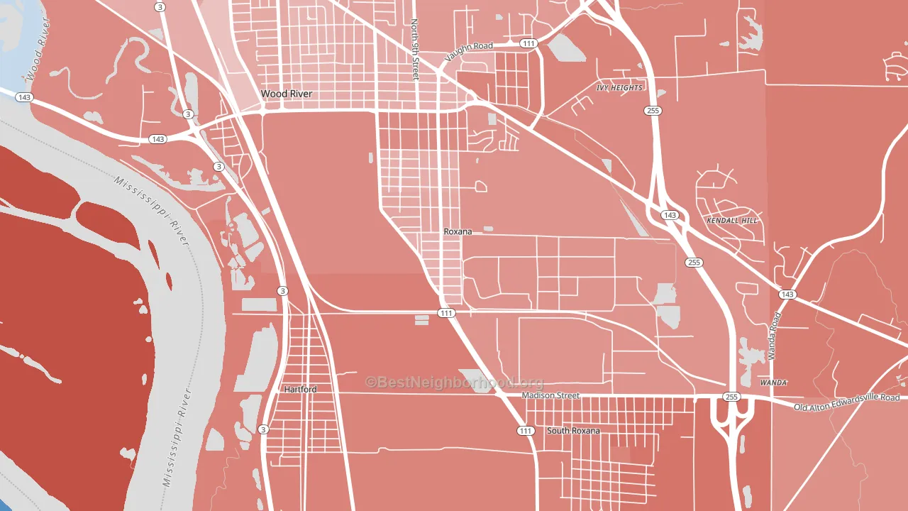 62084, IL block-group political-lean map