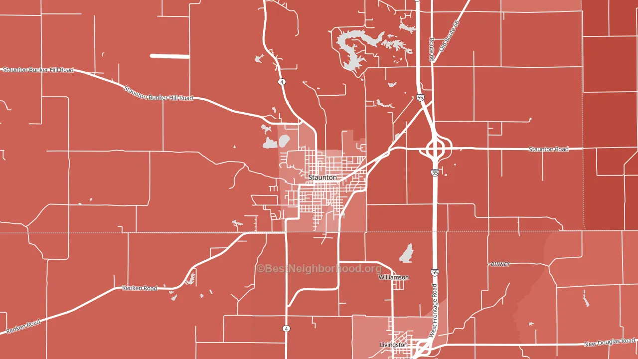 62088, IL block-group political-lean map