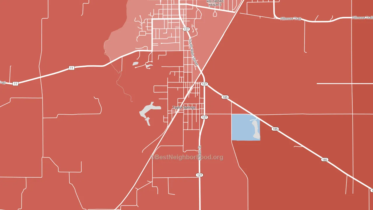 62089, IL block-group political-lean map
