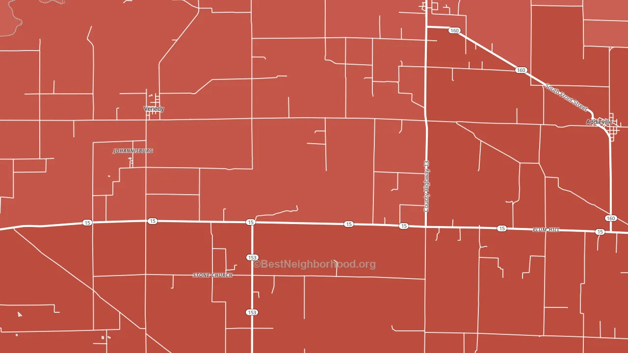 62214, IL block-group political-lean map