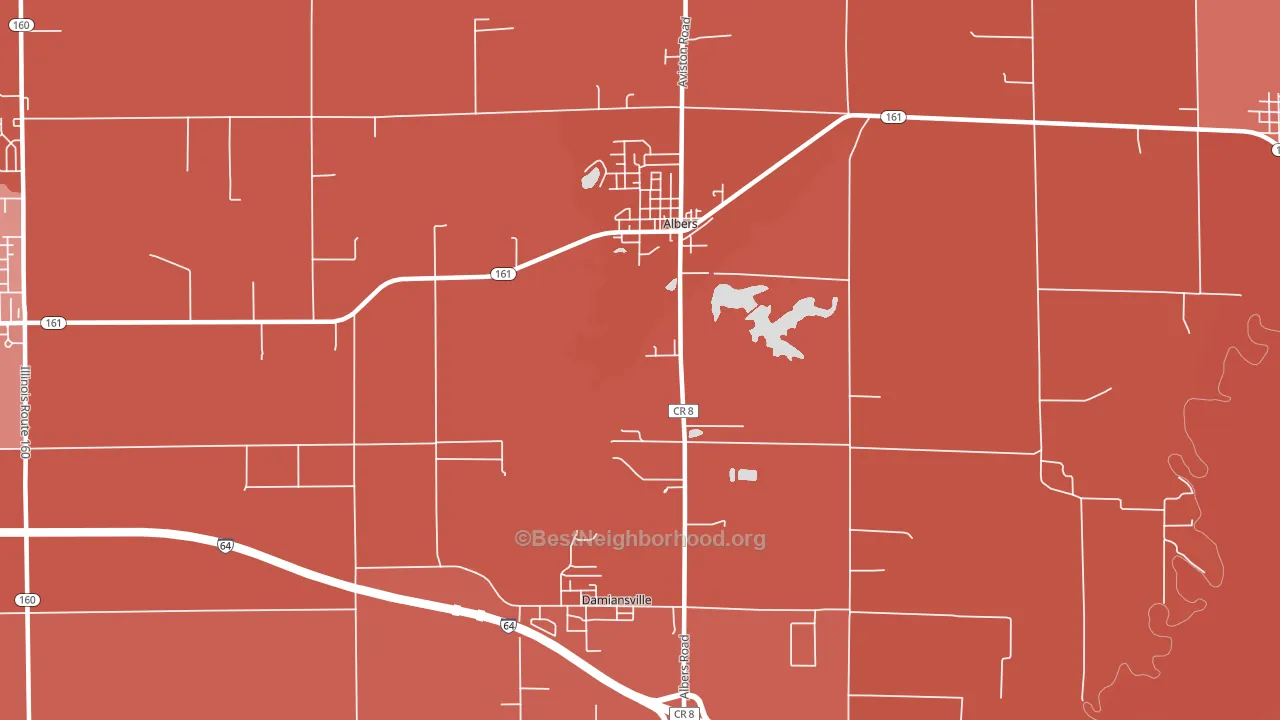 62215, IL block-group political-lean map