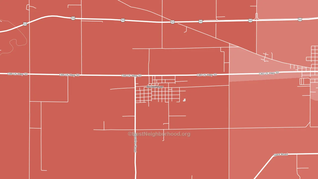 62219, IL block-group political-lean map