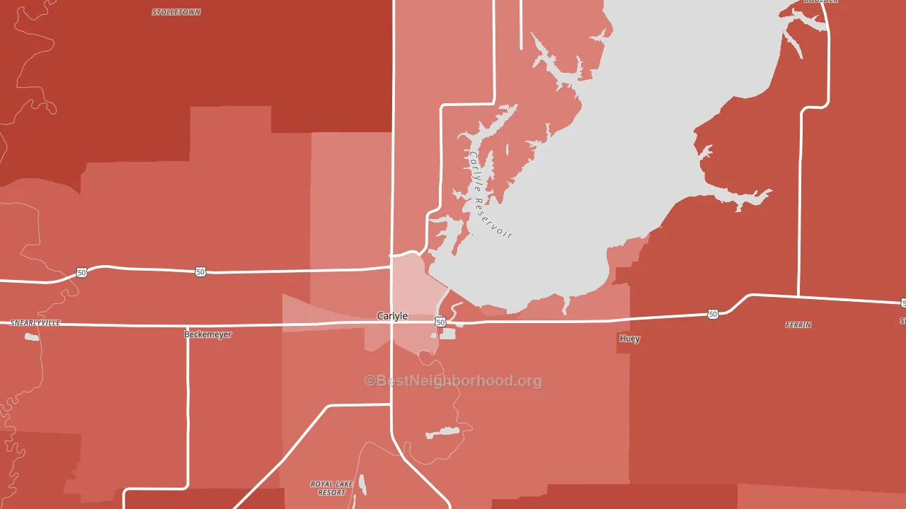 62231, IL block-group political-lean map