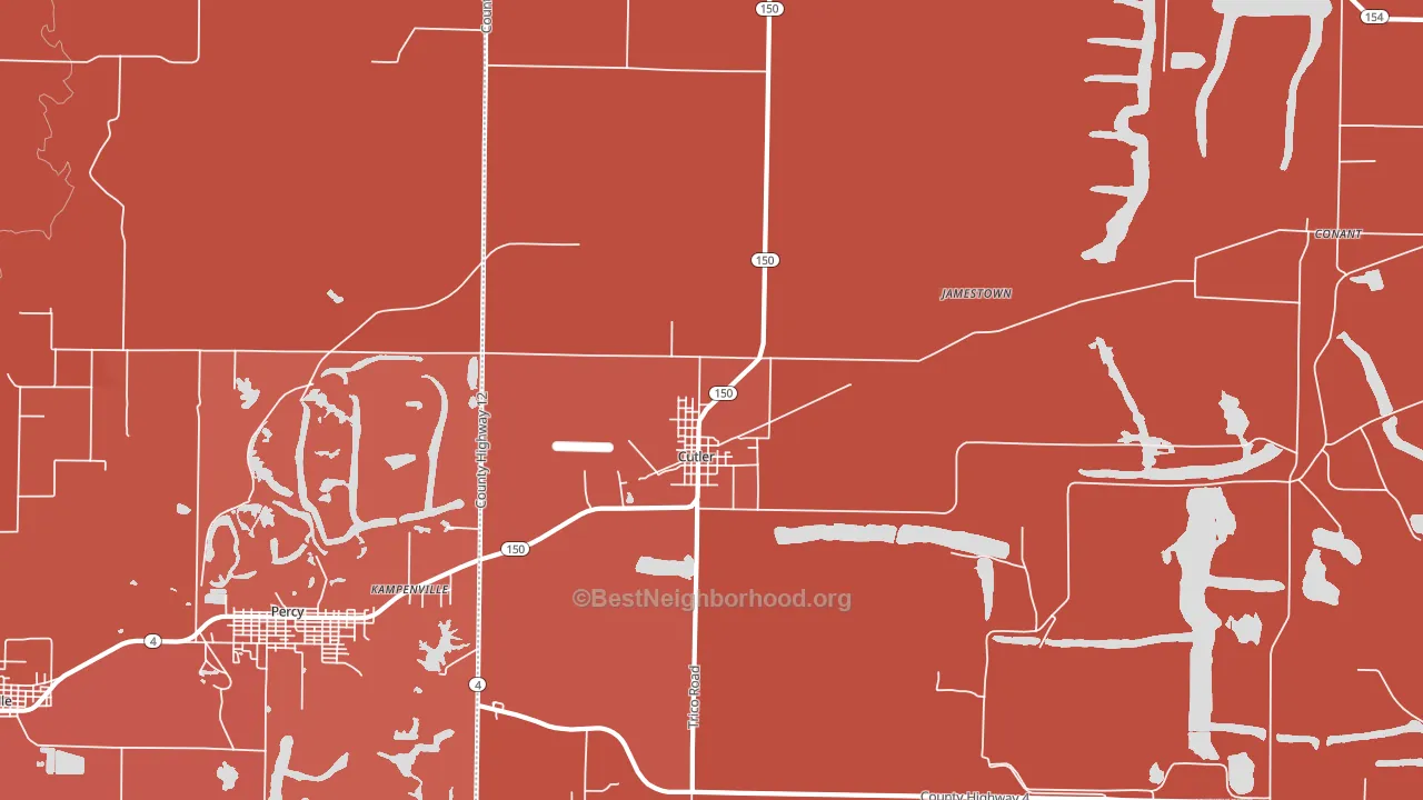 62238, IL block-group political-lean map