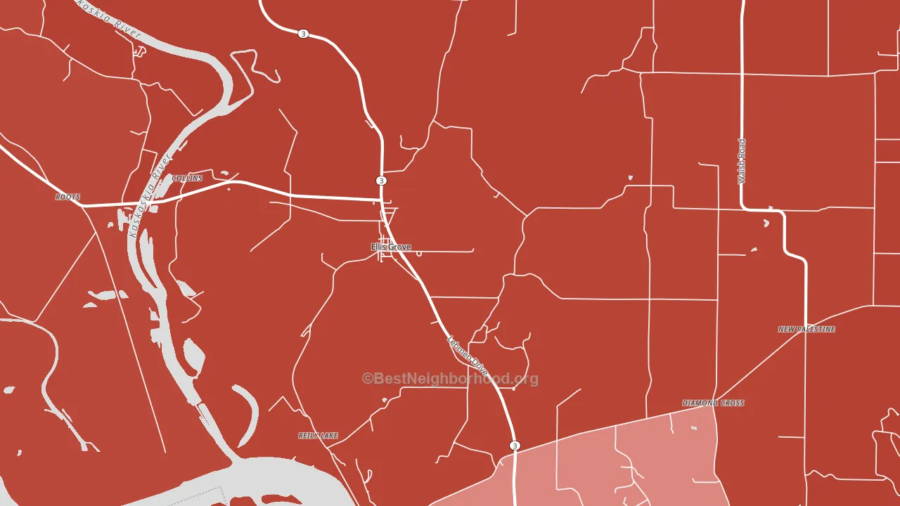 62241, IL block-group political-lean map