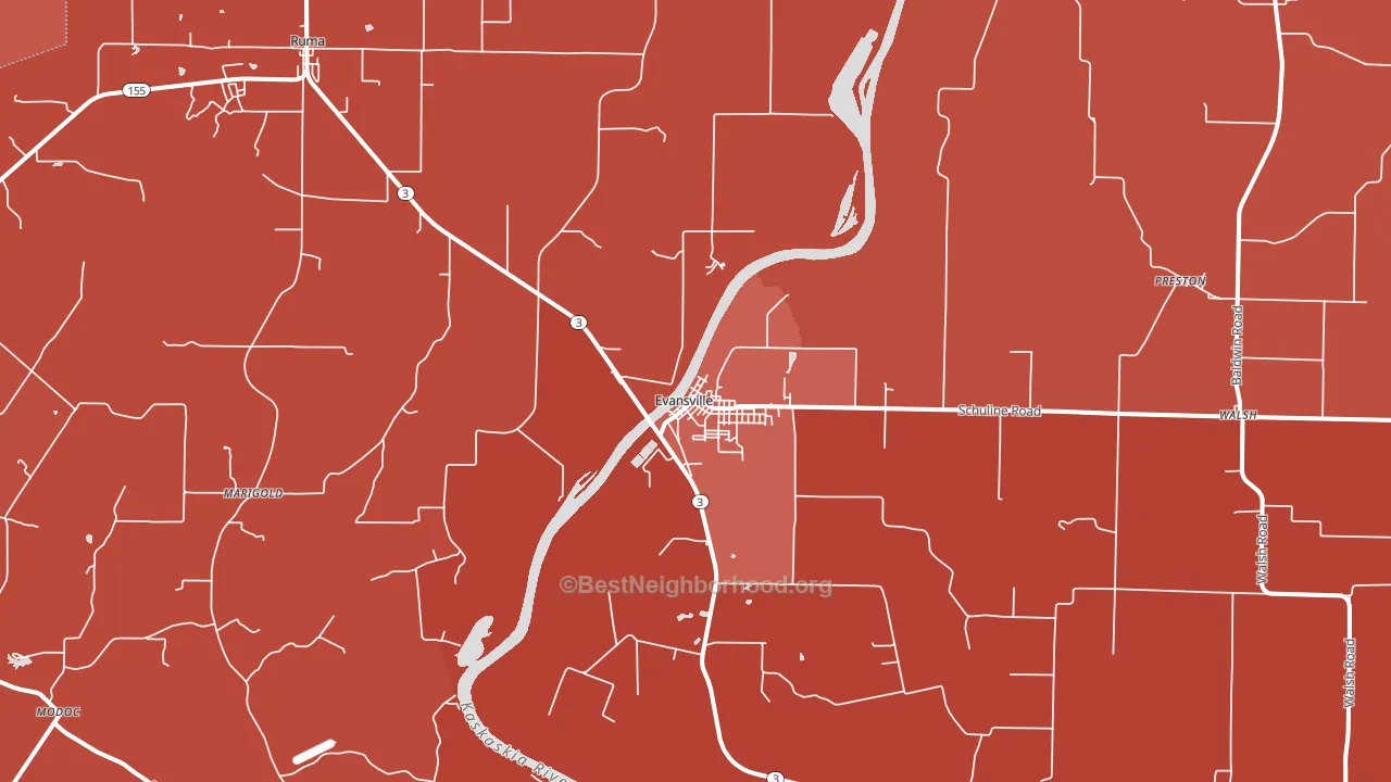 62242, IL block-group political-lean map