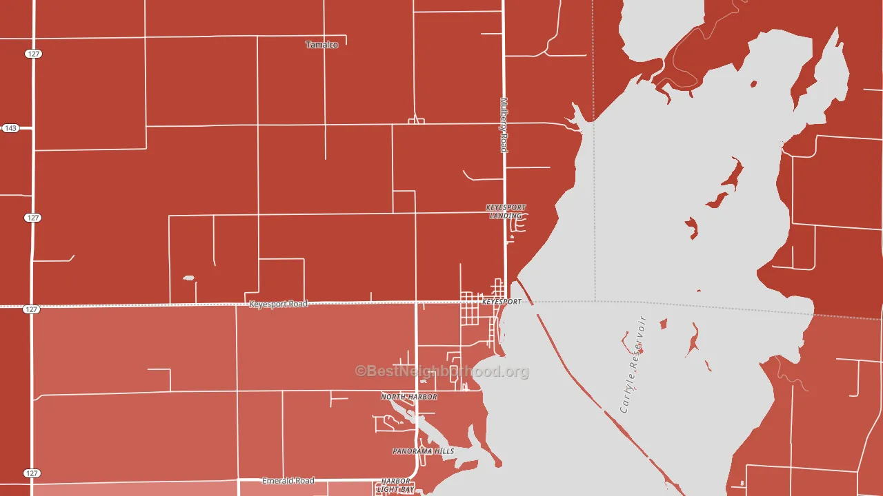 62253, IL block-group political-lean map