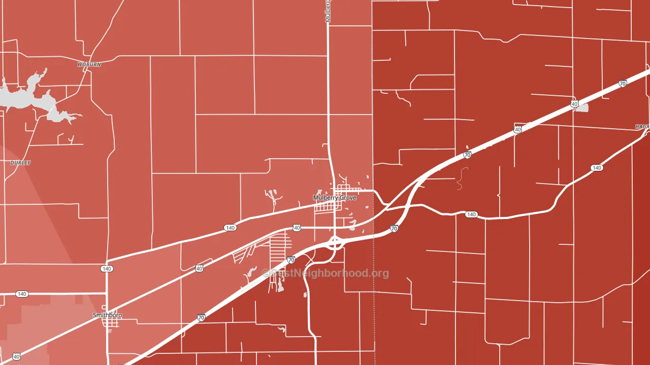 62262, IL block-group political-lean map