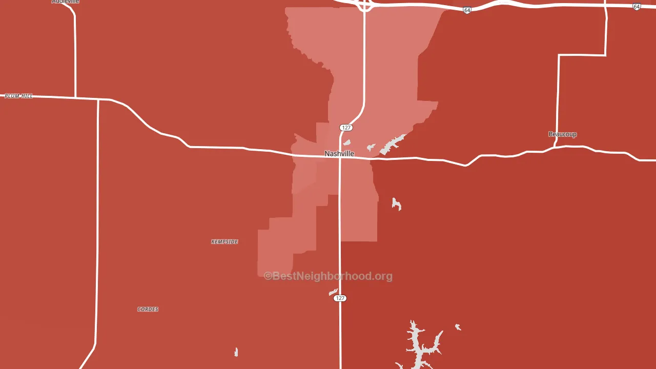62263, IL block-group political-lean map