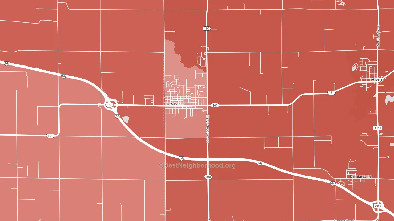 62265, IL block-group political-lean map