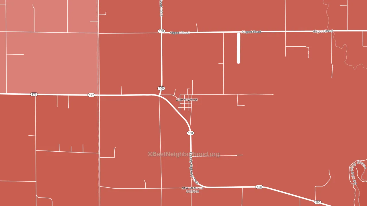 62266, IL block-group political-lean map