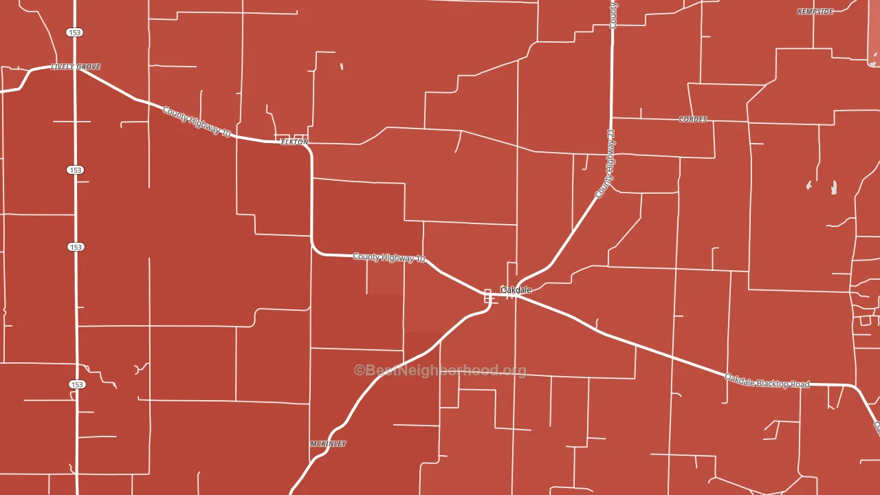 62268, IL block-group political-lean map