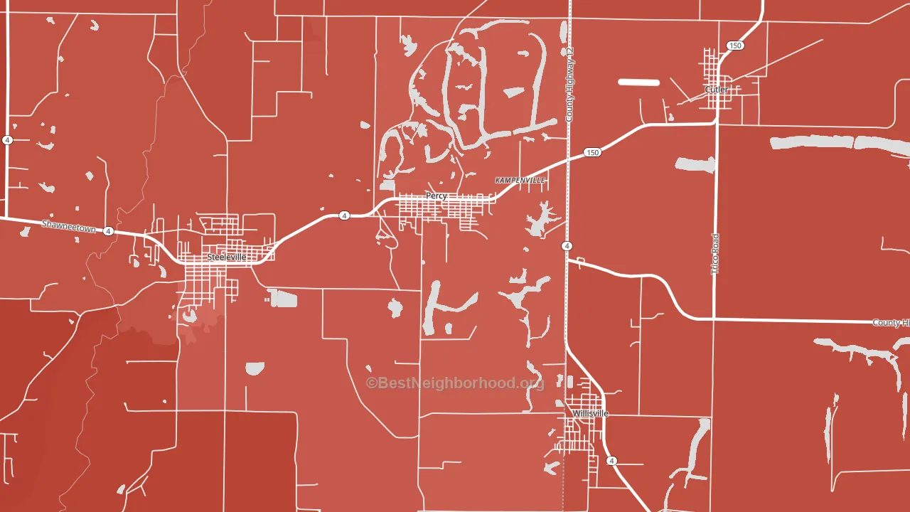 62272, IL block-group political-lean map