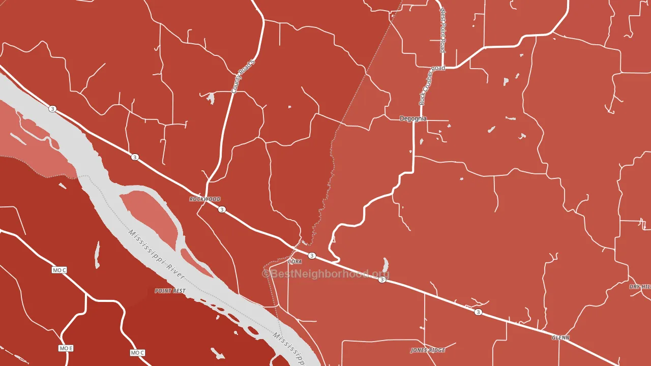 62280, IL block-group political-lean map
