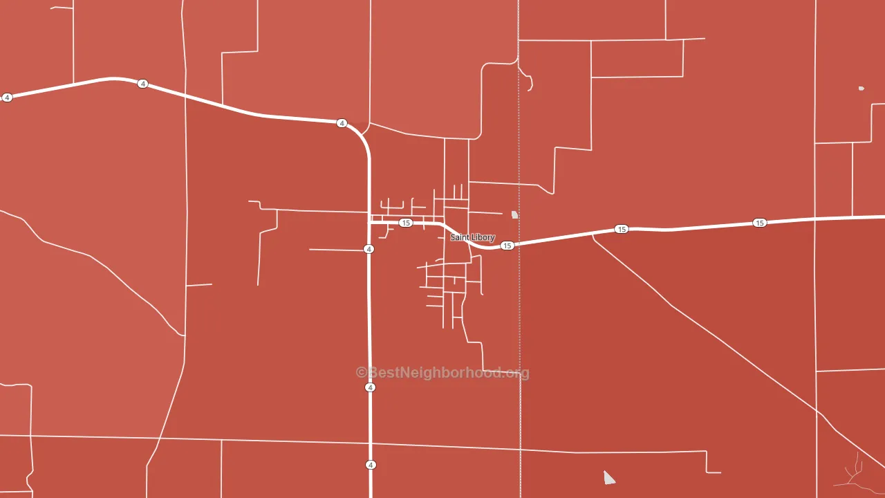 62282, IL block-group political-lean map