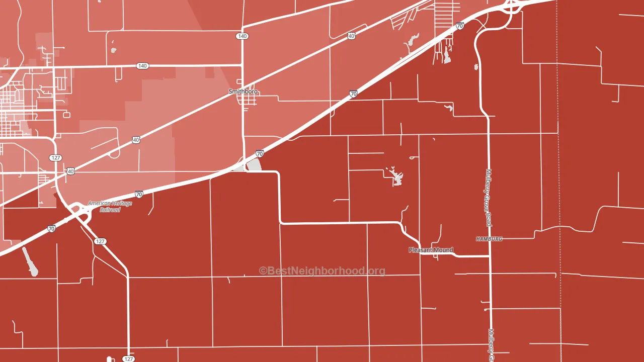62284, IL block-group political-lean map