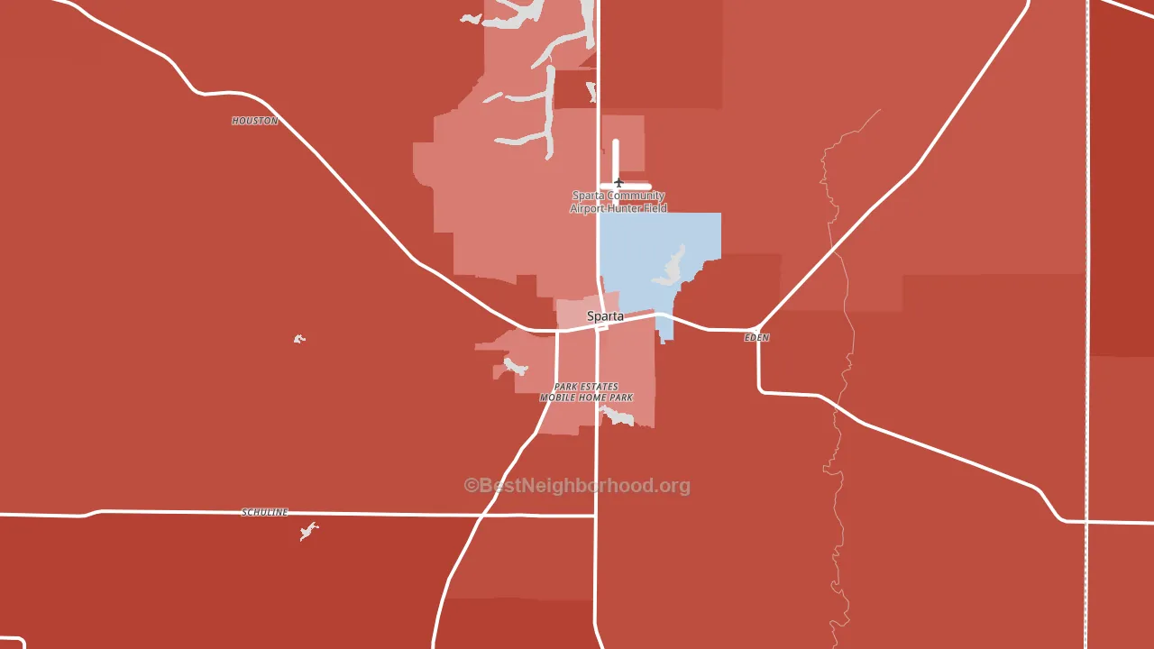62286, IL block-group political-lean map