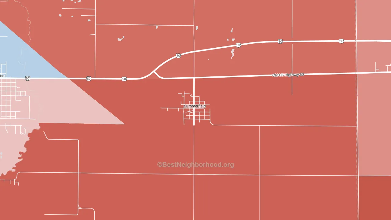 62289, IL block-group political-lean map