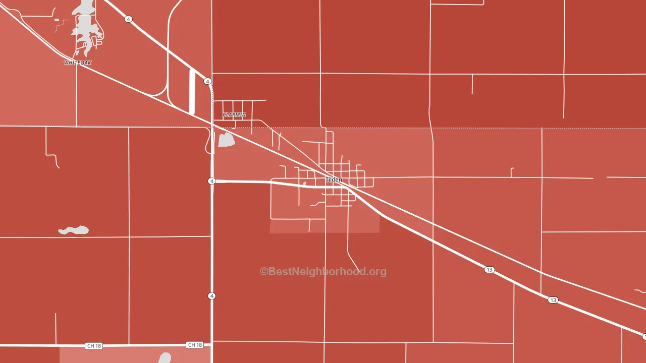 62292, IL block-group political-lean map