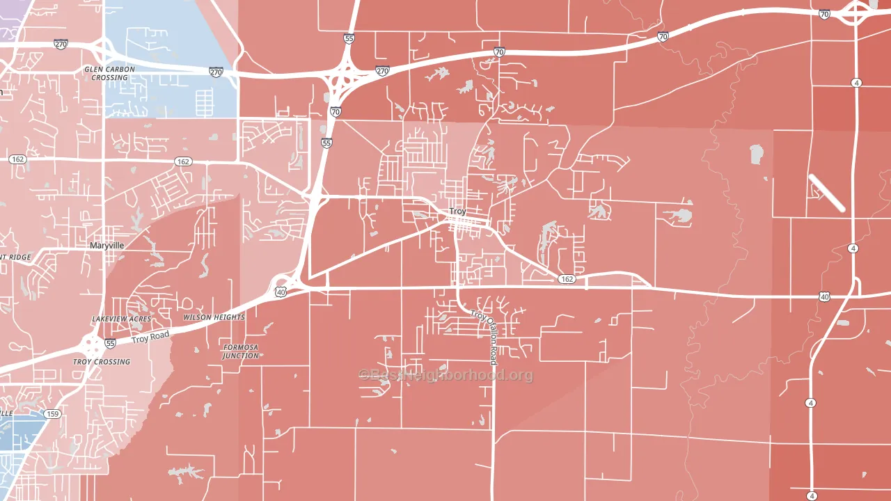 62294, IL block-group political-lean map