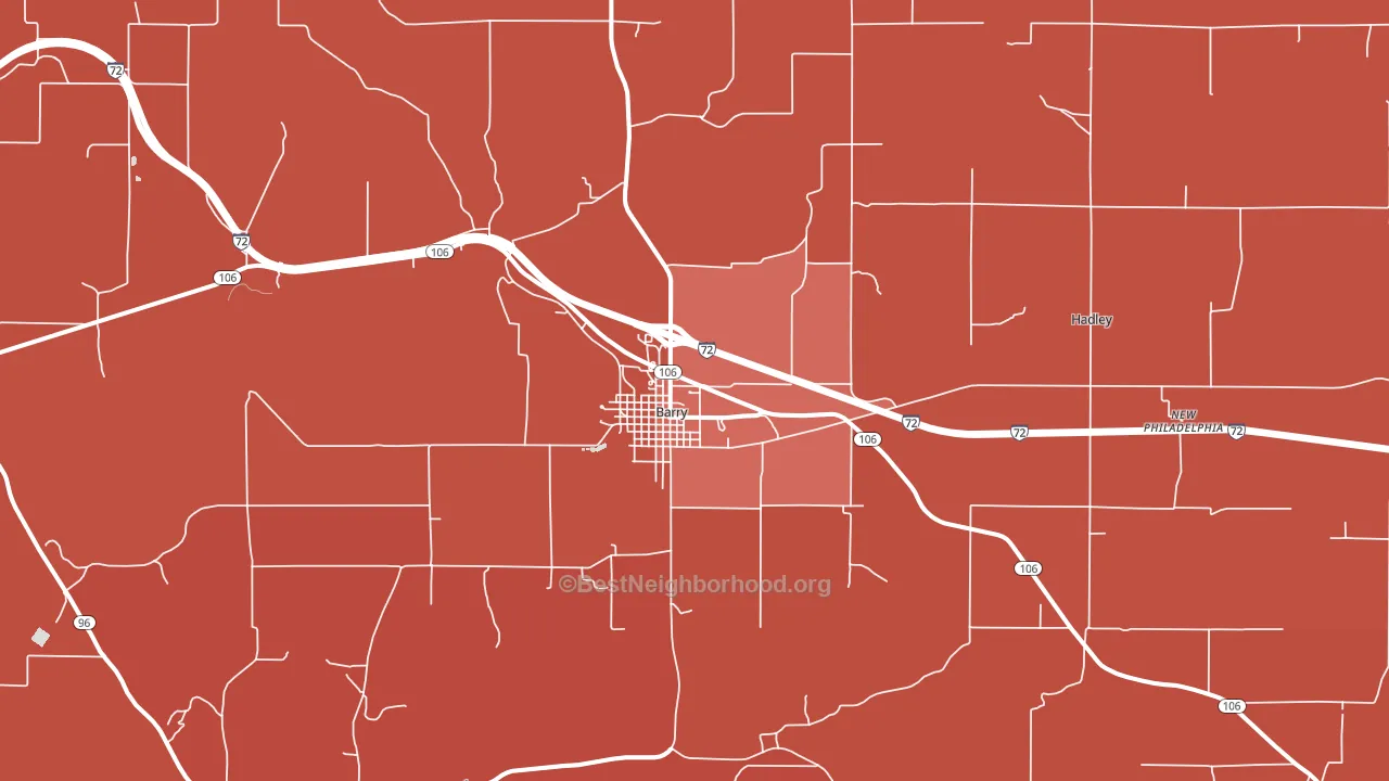62312, IL block-group political-lean map