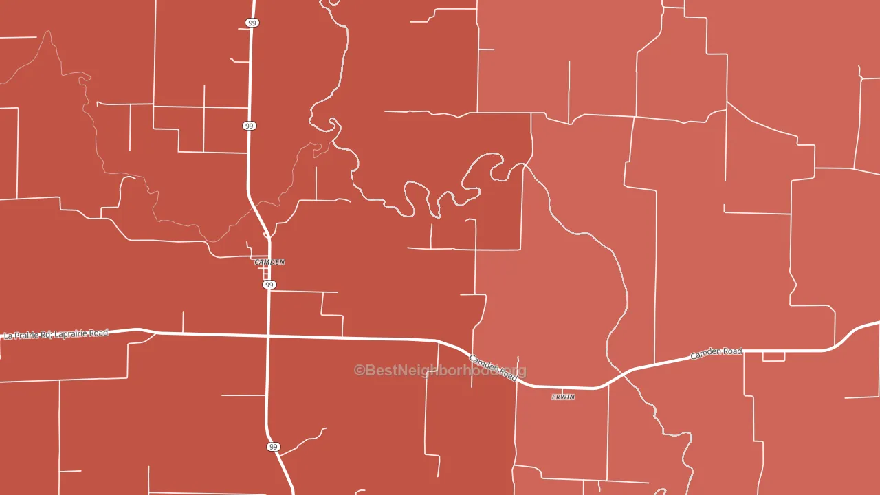 62319, IL block-group political-lean map