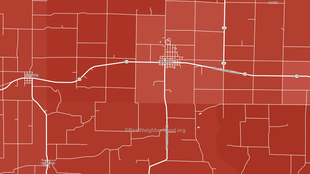 62320, IL block-group political-lean map