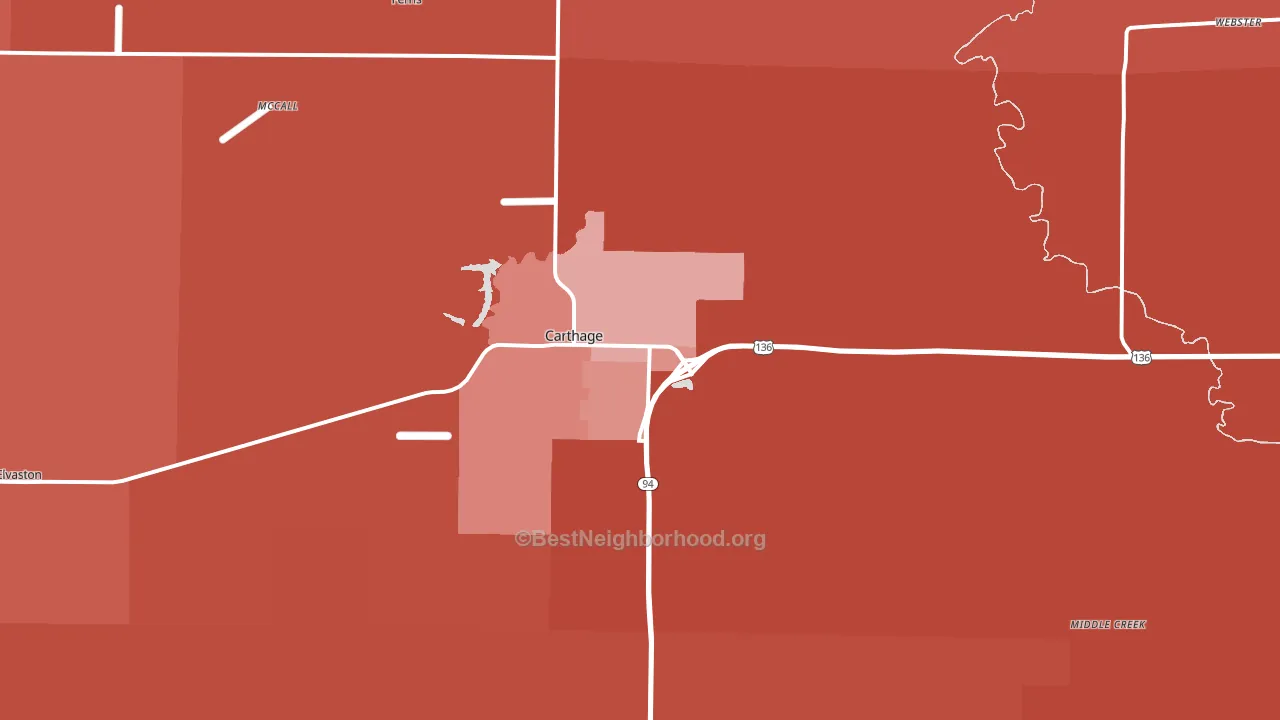 62321, IL block-group political-lean map