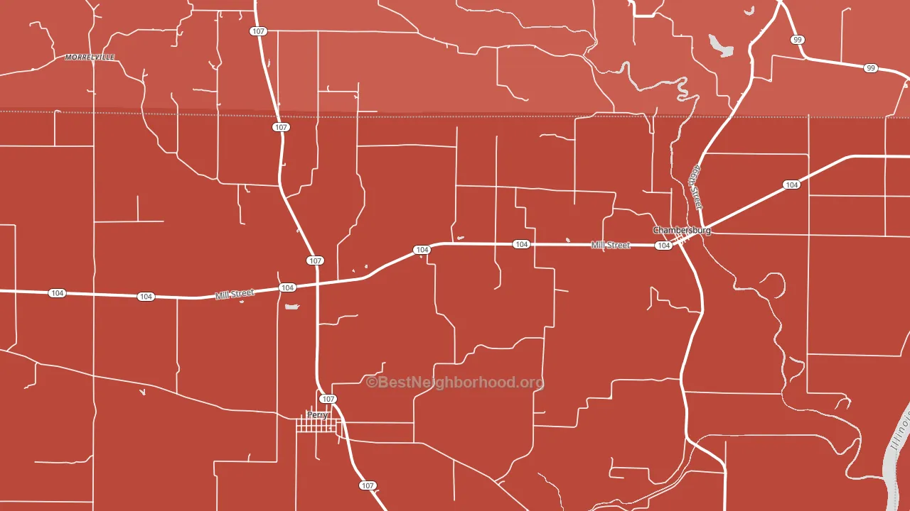 62323, IL block-group political-lean map