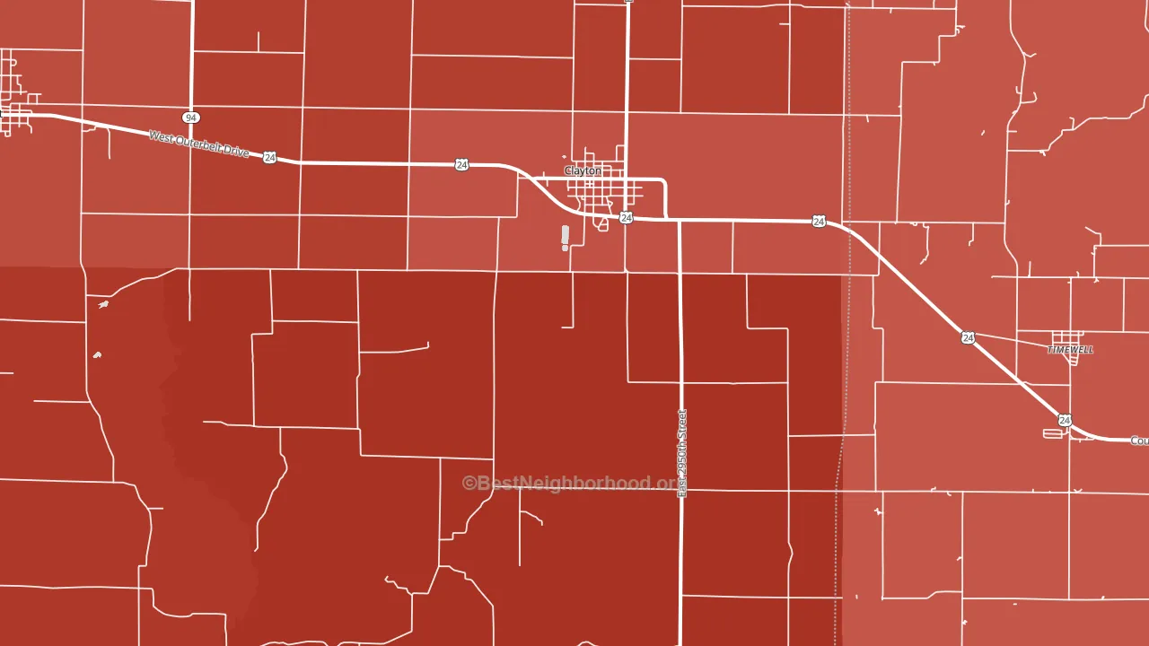 62324, IL block-group political-lean map