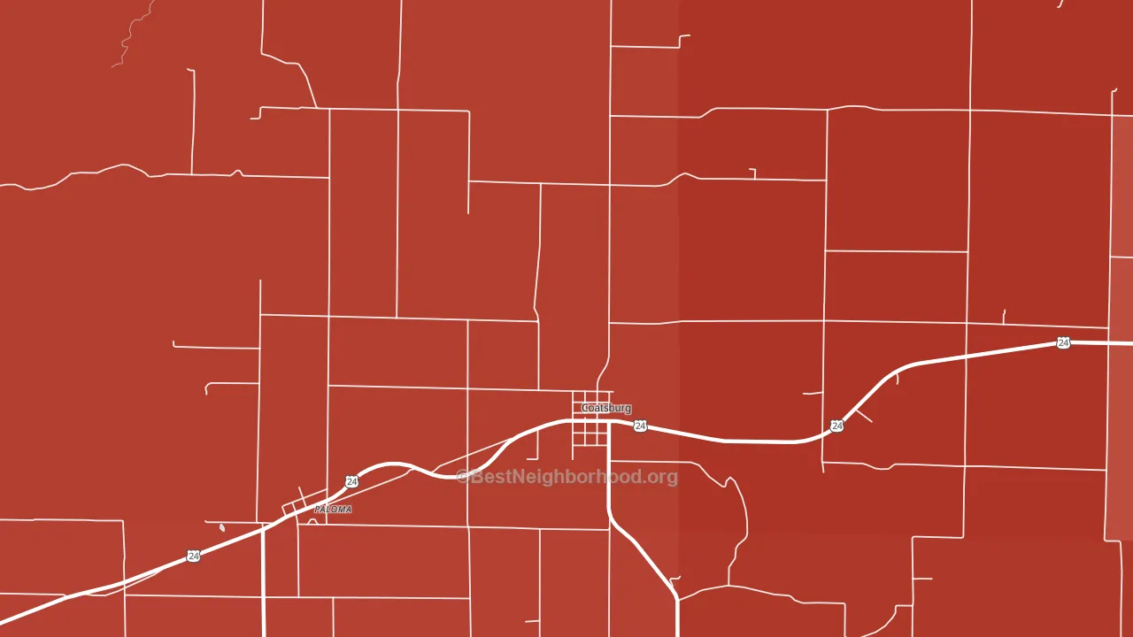 62325, IL block-group political-lean map