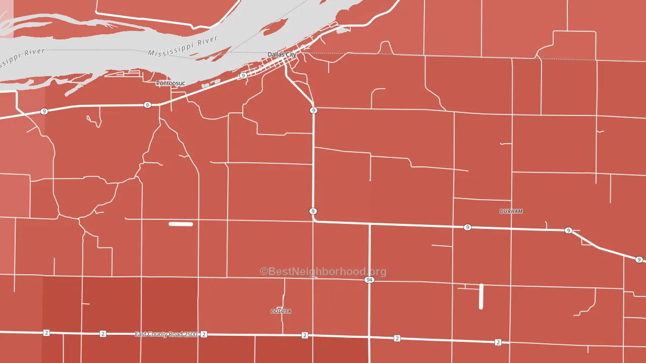 62330, IL block-group political-lean map