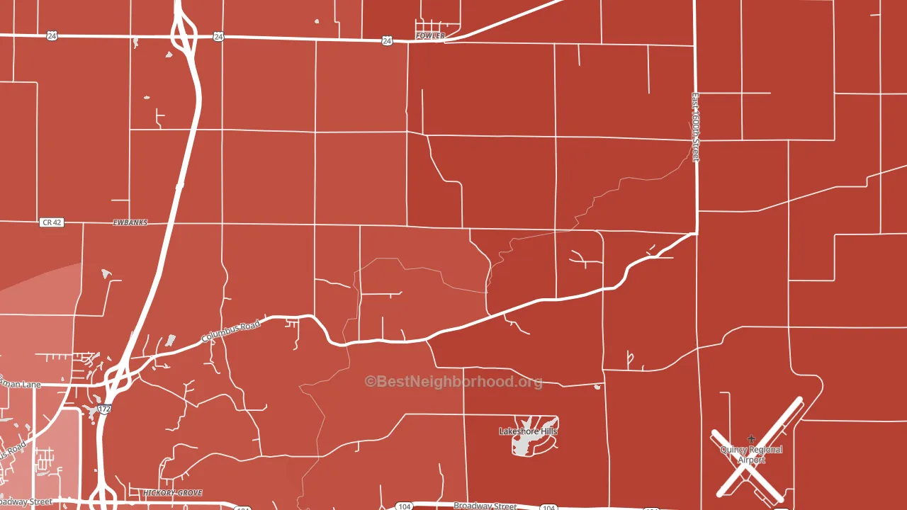 62338, IL block-group political-lean map