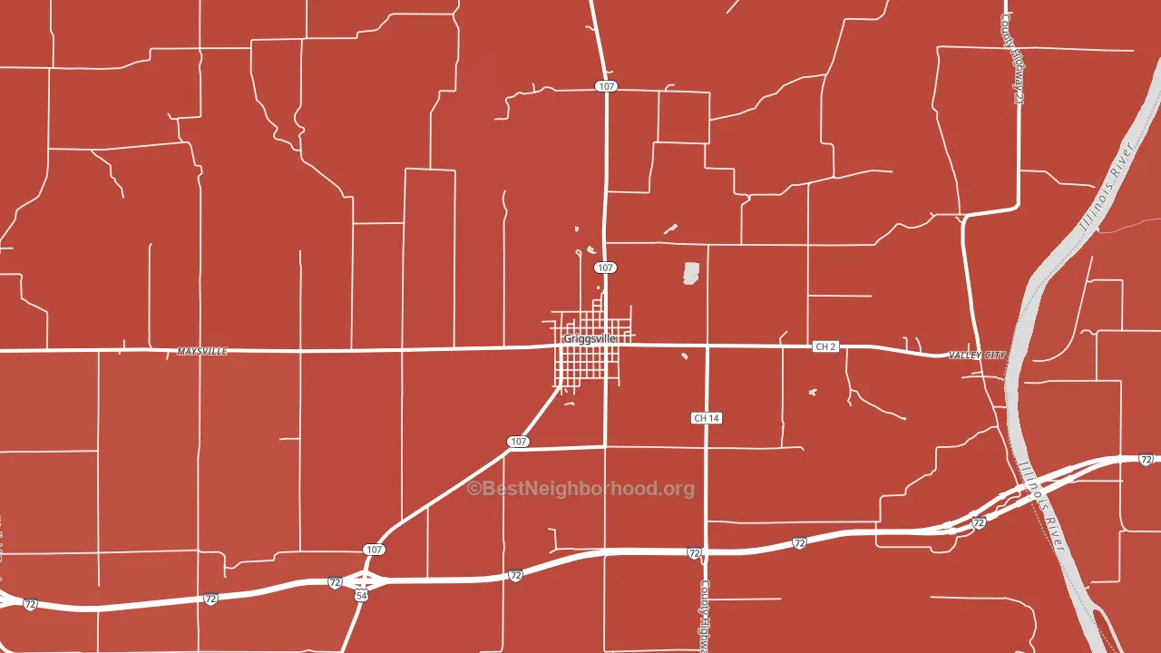 62340, IL block-group political-lean map