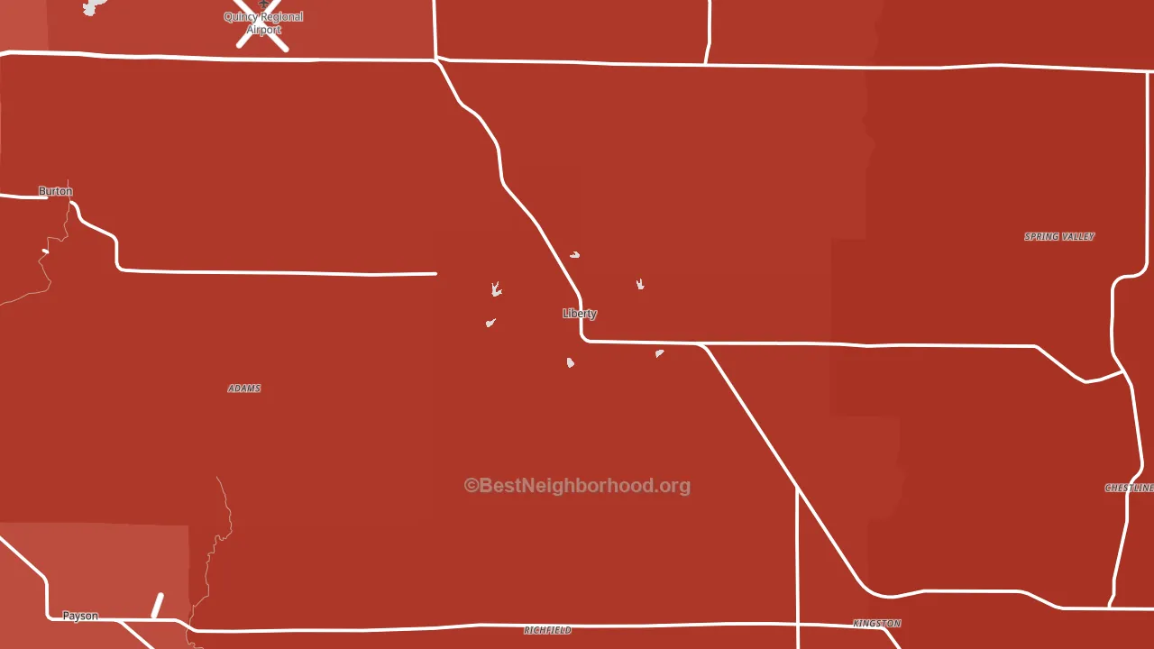 62347, IL block-group political-lean map