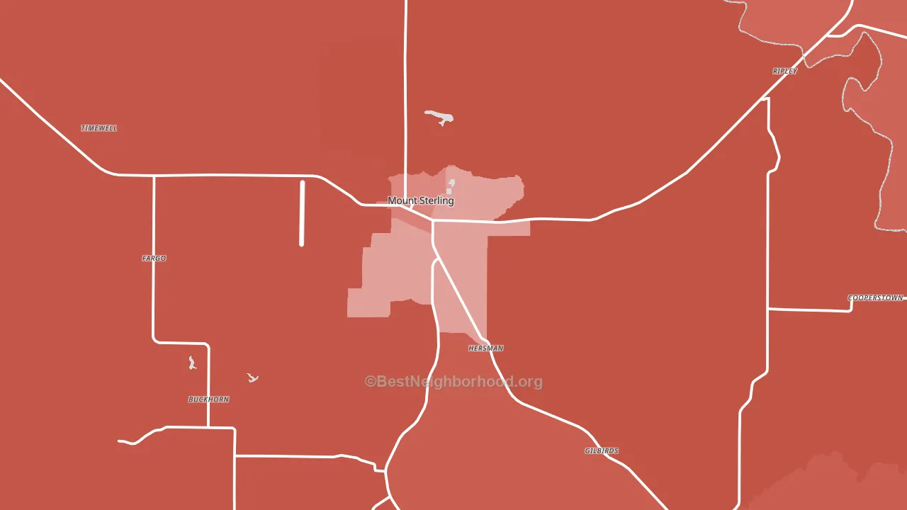 62353, IL block-group political-lean map