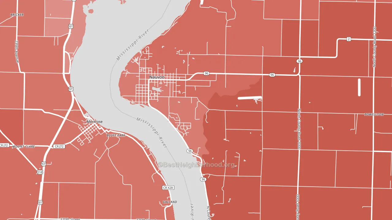 62354, IL block-group political-lean map