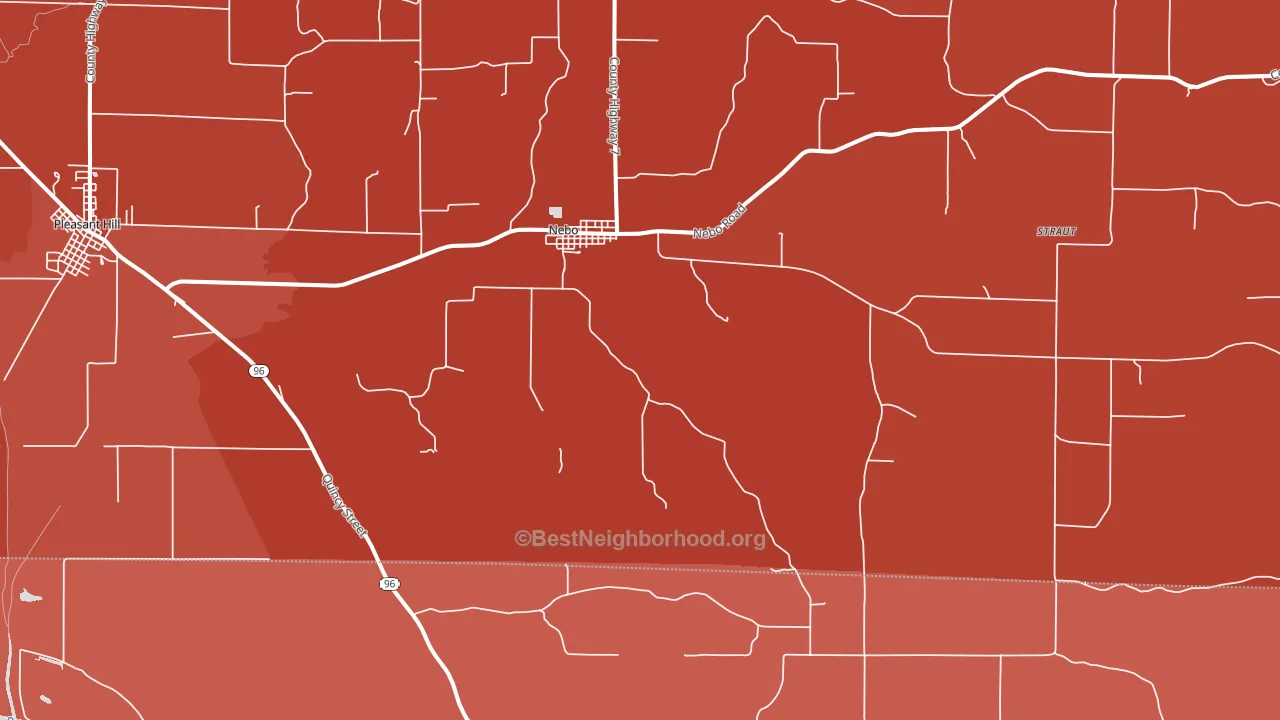 62355, IL block-group political-lean map