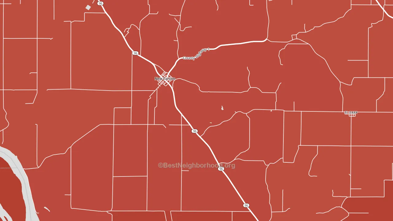 62356, IL block-group political-lean map