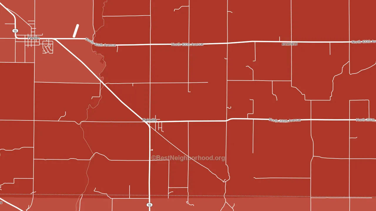 62365, IL block-group political-lean map