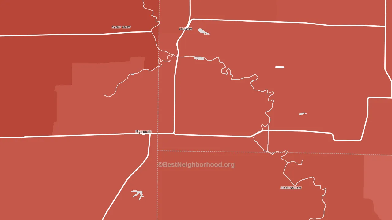 62367, IL block-group political-lean map