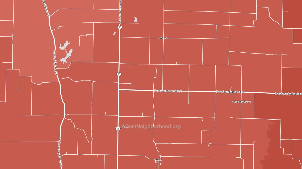 62373, IL block-group political-lean map