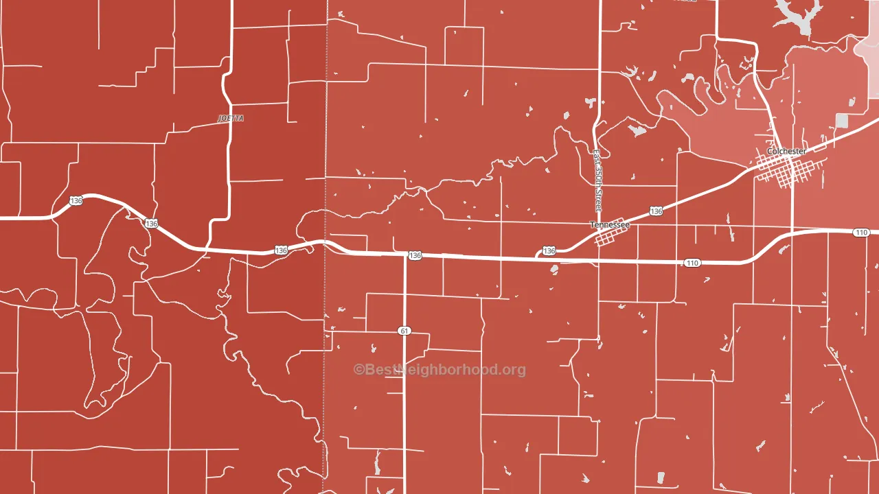 62374, IL block-group political-lean map