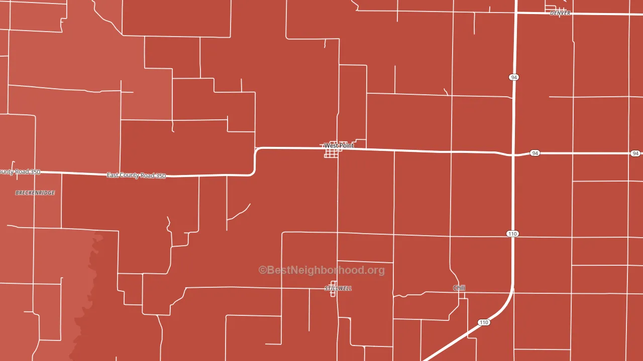 62380, IL block-group political-lean map