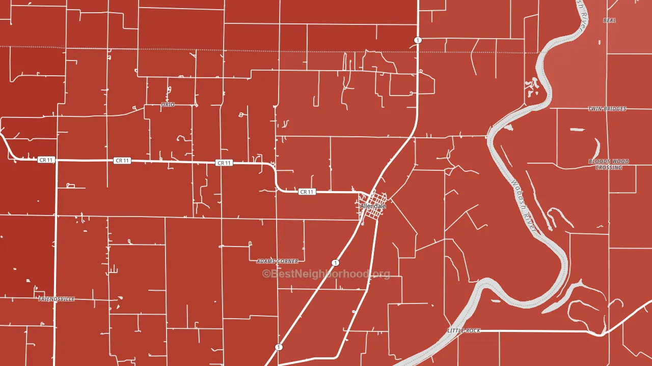 62410, IL block-group political-lean map
