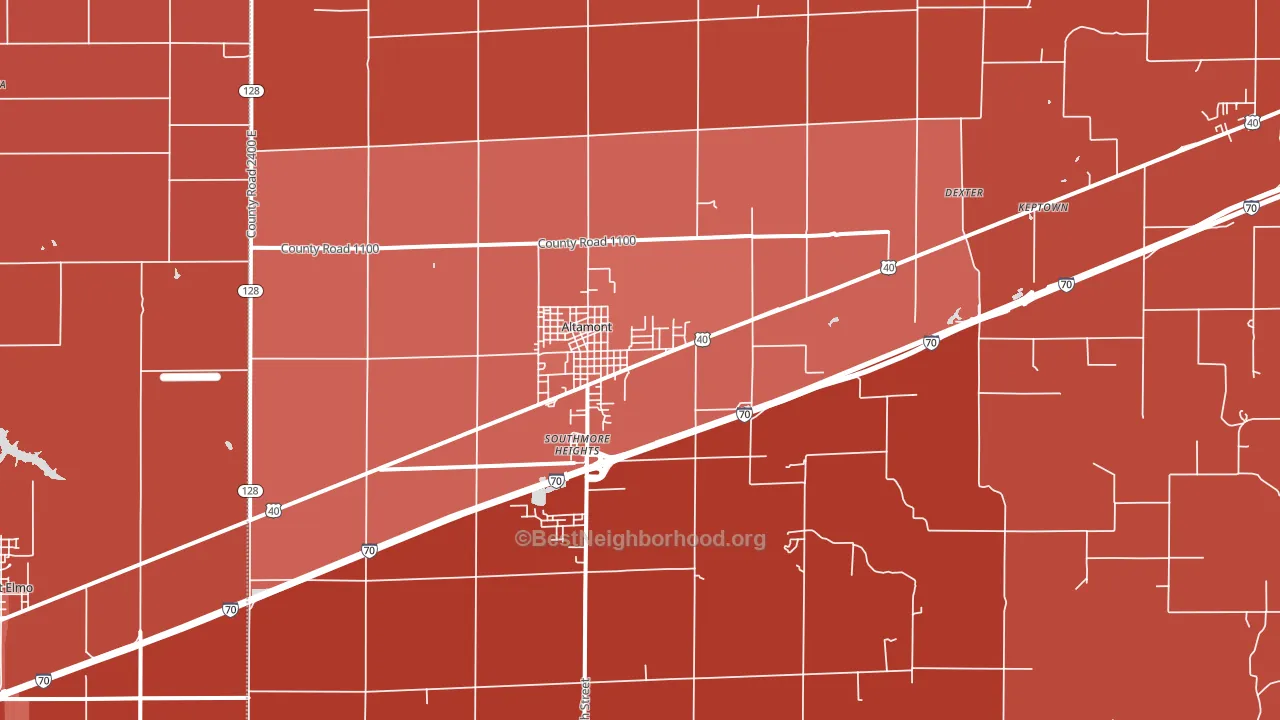 62411, IL block-group political-lean map