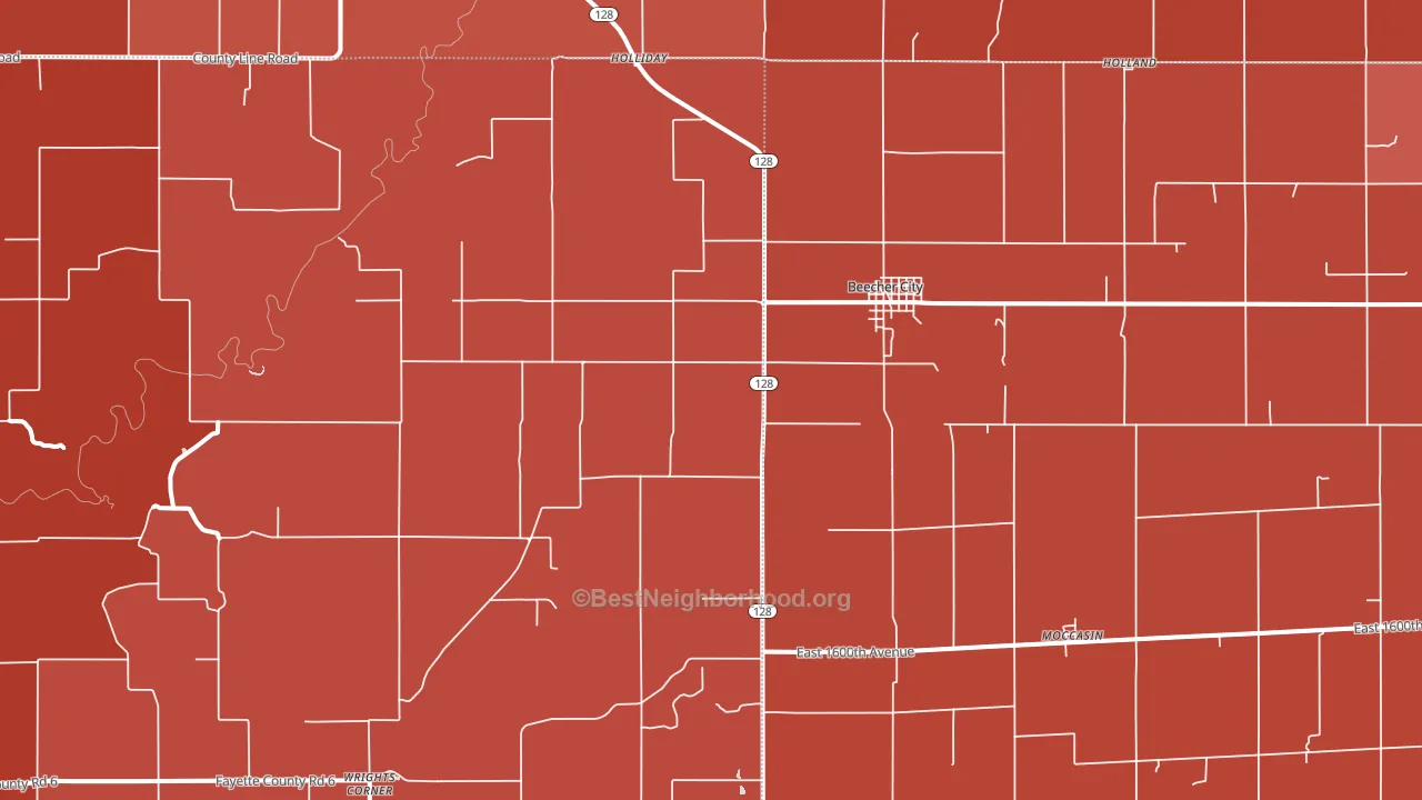 62414, IL block-group political-lean map
