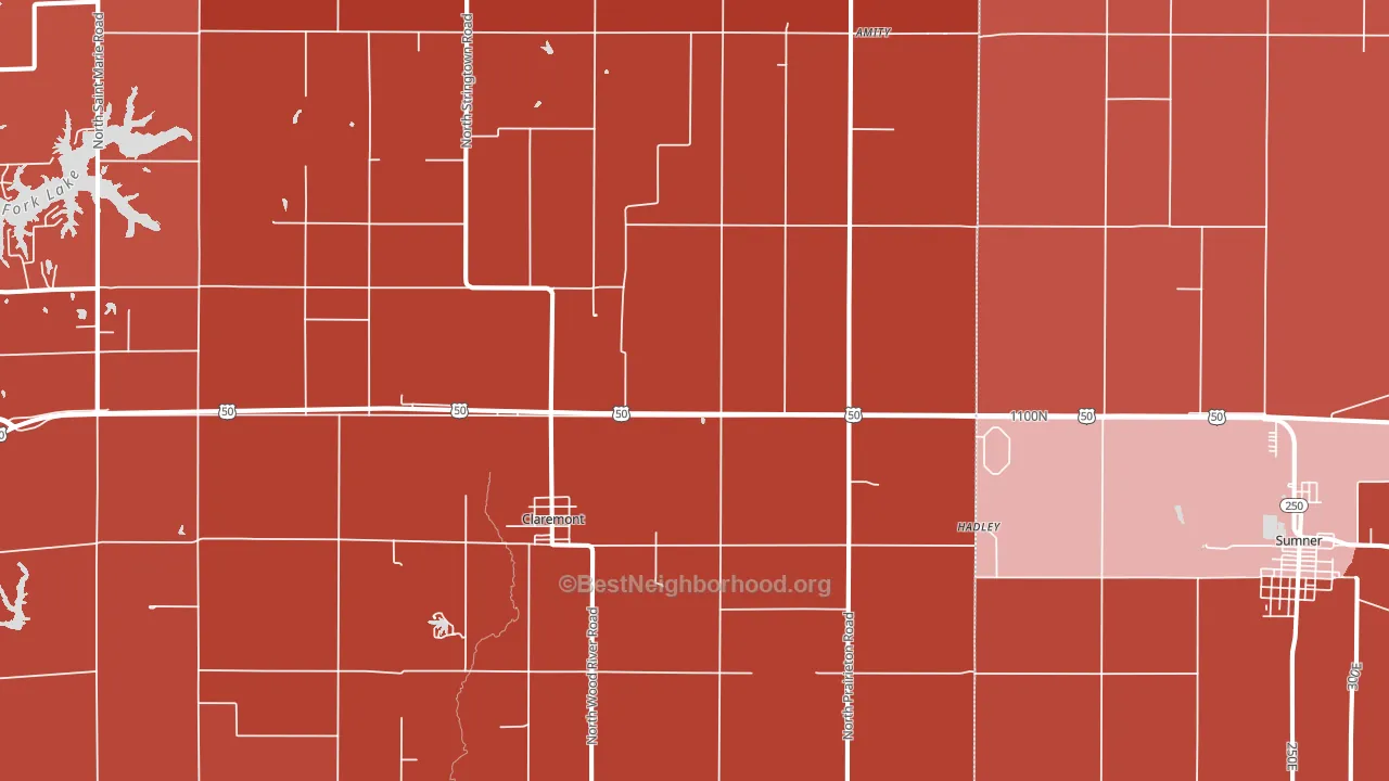62421, IL block-group political-lean map