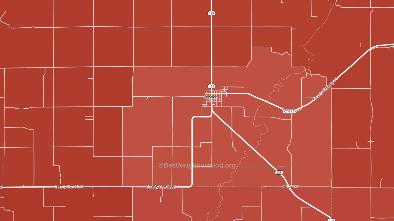 62422, IL block-group political-lean map