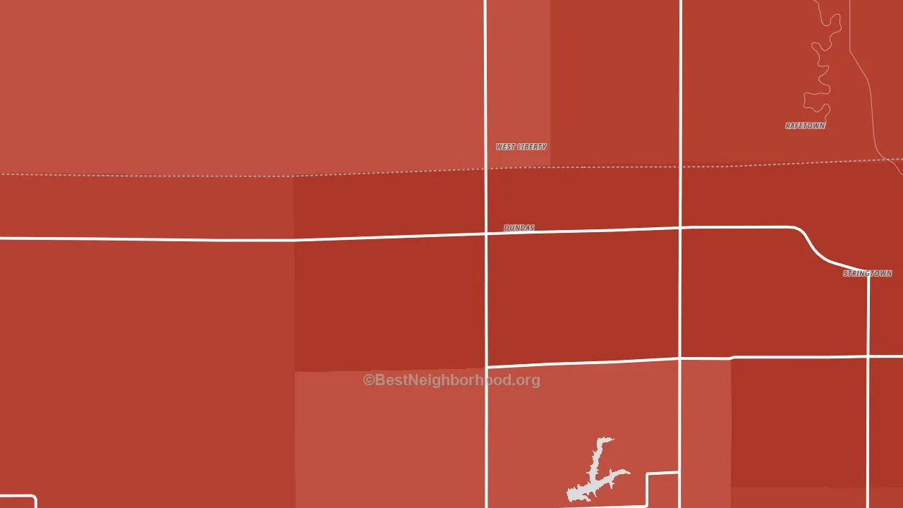 62425, IL block-group political-lean map